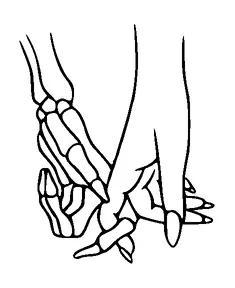 Skeleton Hand And Female Hand Holding Tattoo Meaning, PNG and SVG